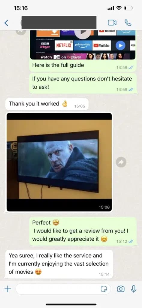 Customer review information